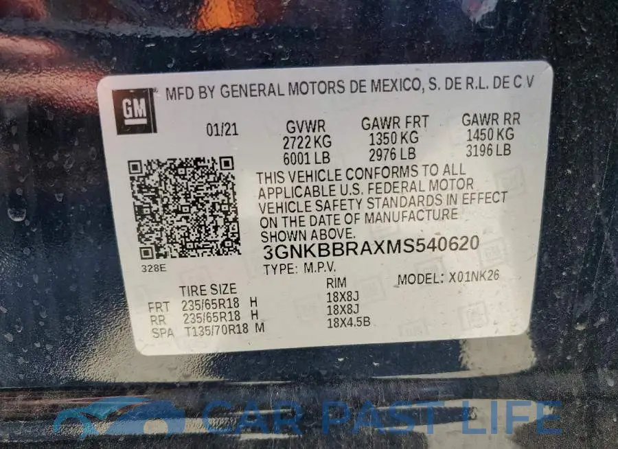 3GNKBBRAXMS540620# 13