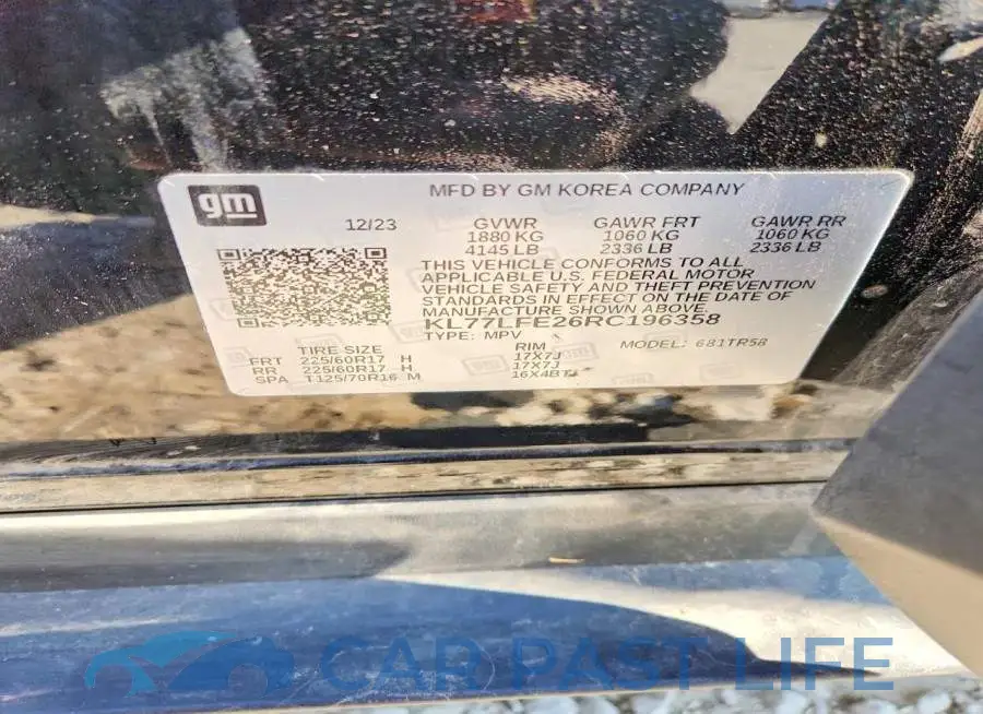 KL77LFE26RC196358# 13
