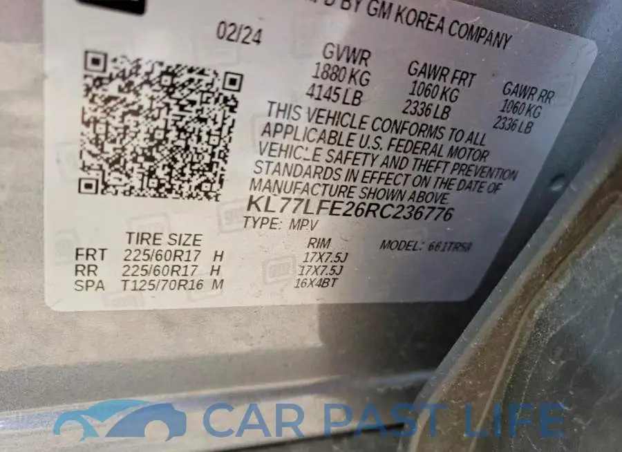 KL77LFE26RC236776# 13