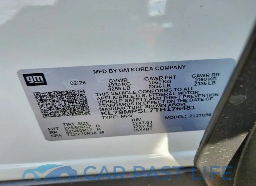 KL79MPSL7TB176481# 12
