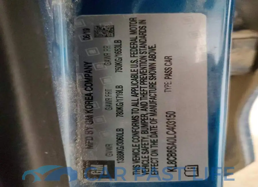 KL8CB6SA0LC403150# 13