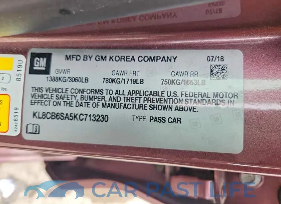 KL8CB6SA5KC713230# 12