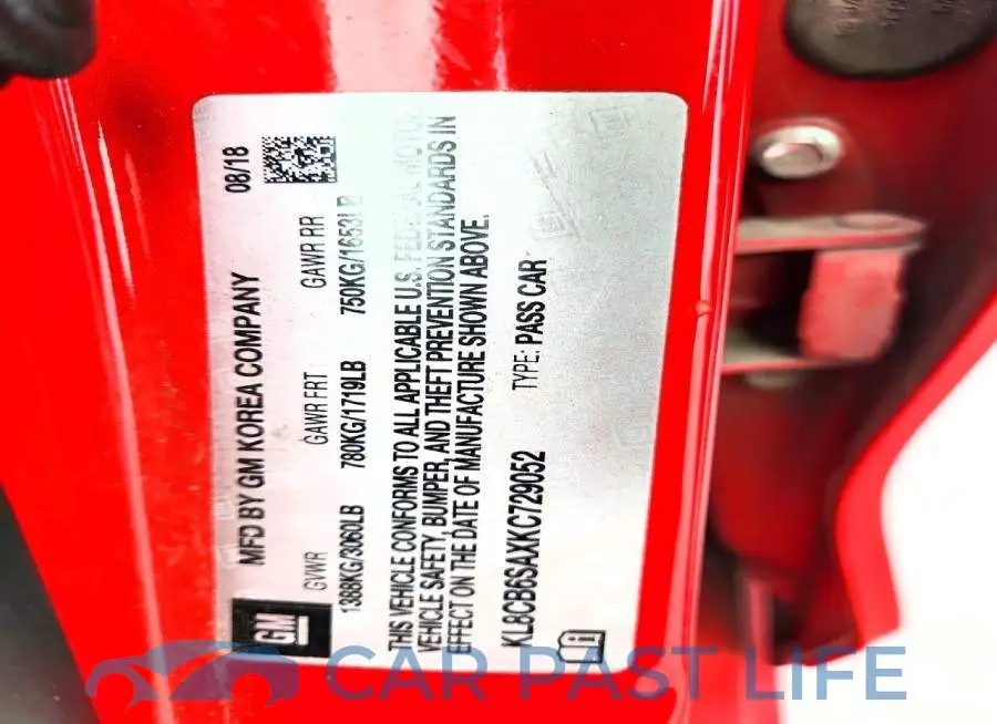 KL8CB6SAXKC729052# 12