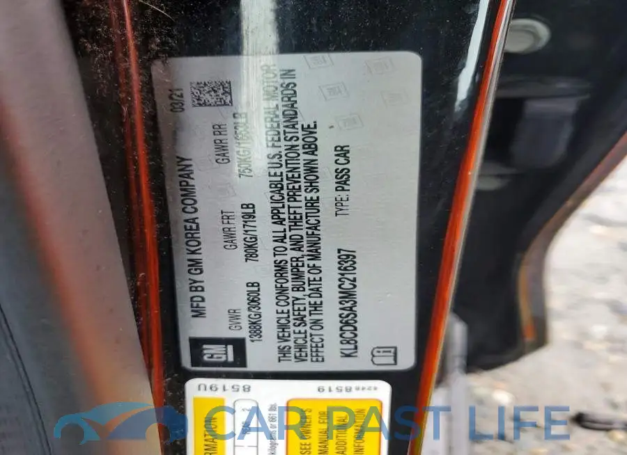 KL8CD6SA3MC216397# 12