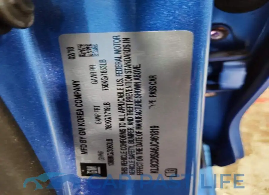 KL8CD6SA6JC461819# 12