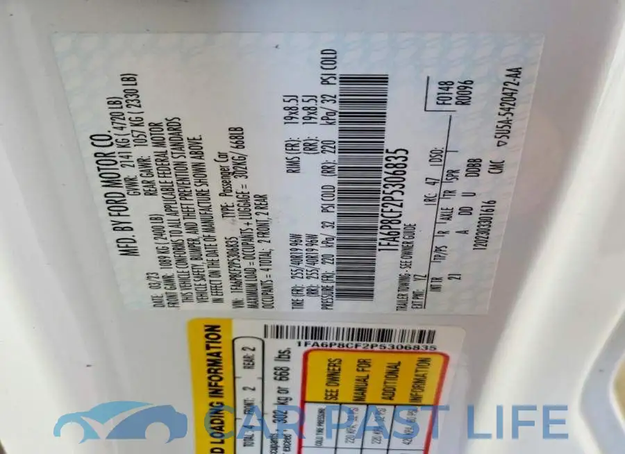 1FA6P8CF2P5306835# 12