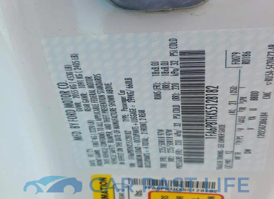 1FA6P8THXS5128182# 12