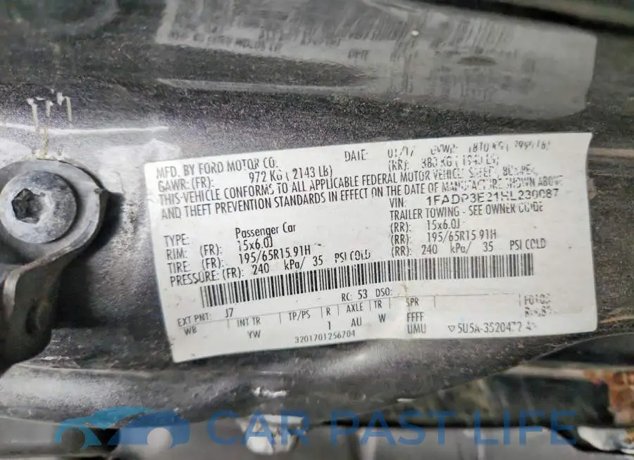 1FADP3E21HL230087# 12