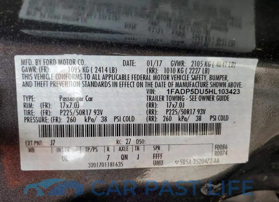1FADP5DU5HL103423# 12