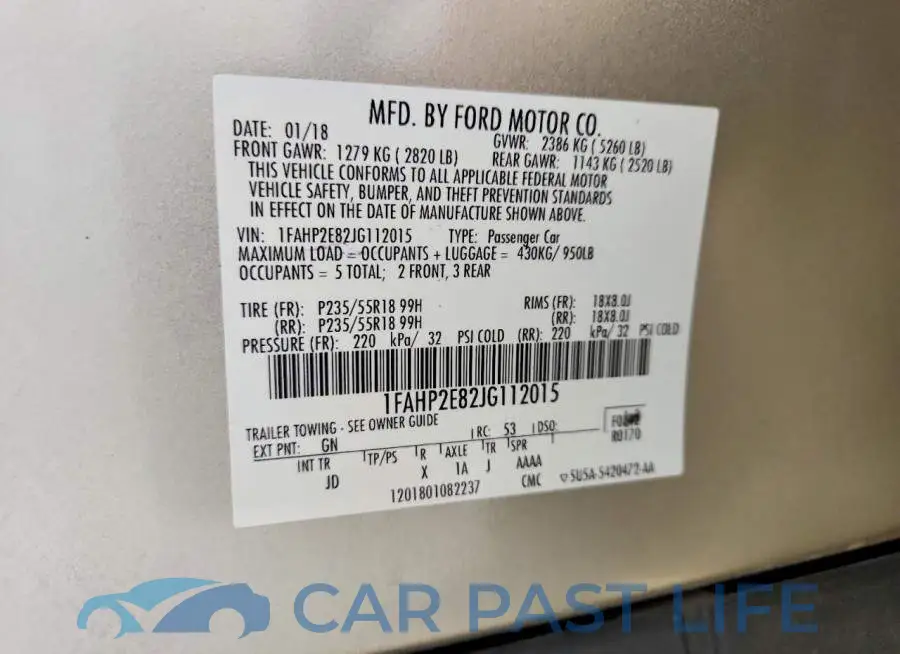1FAHP2E82JG112015# 12
