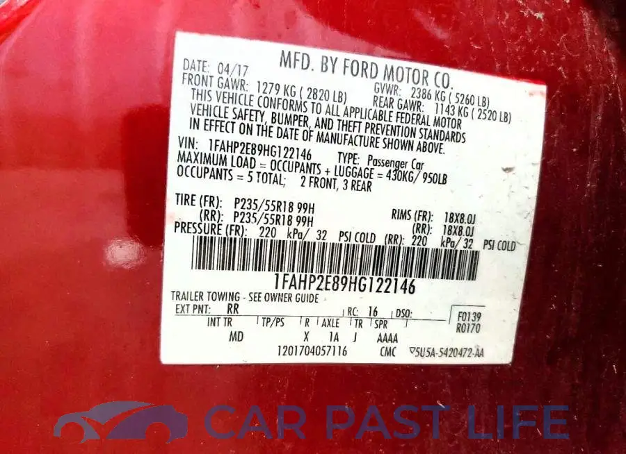 1FAHP2E89HG122146# 13
