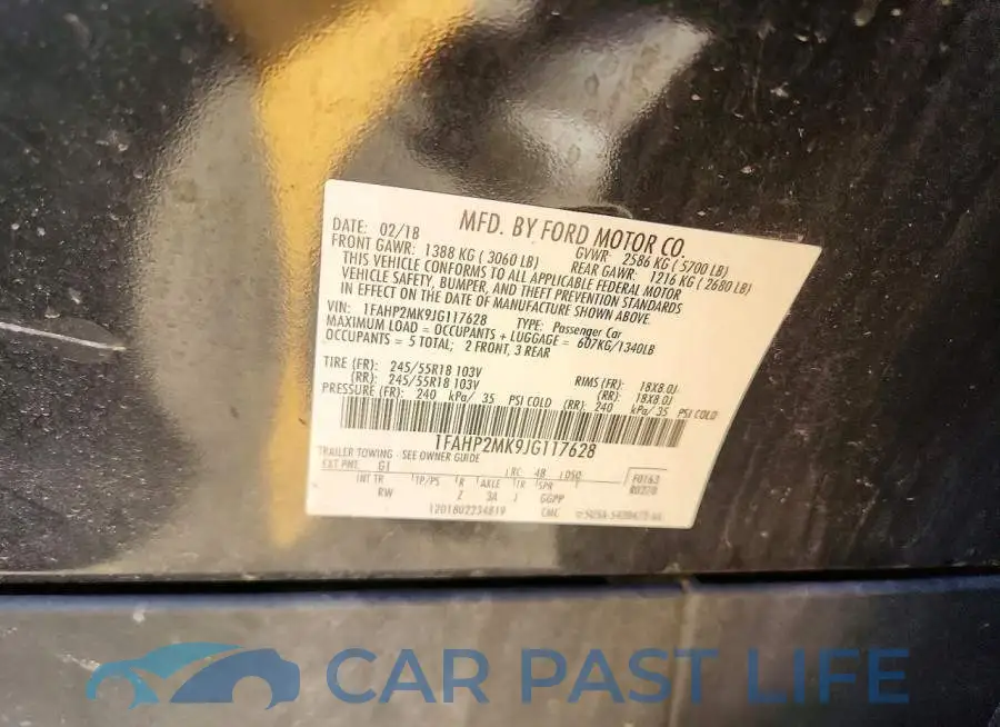 1FAHP2MK9JG117628# 12