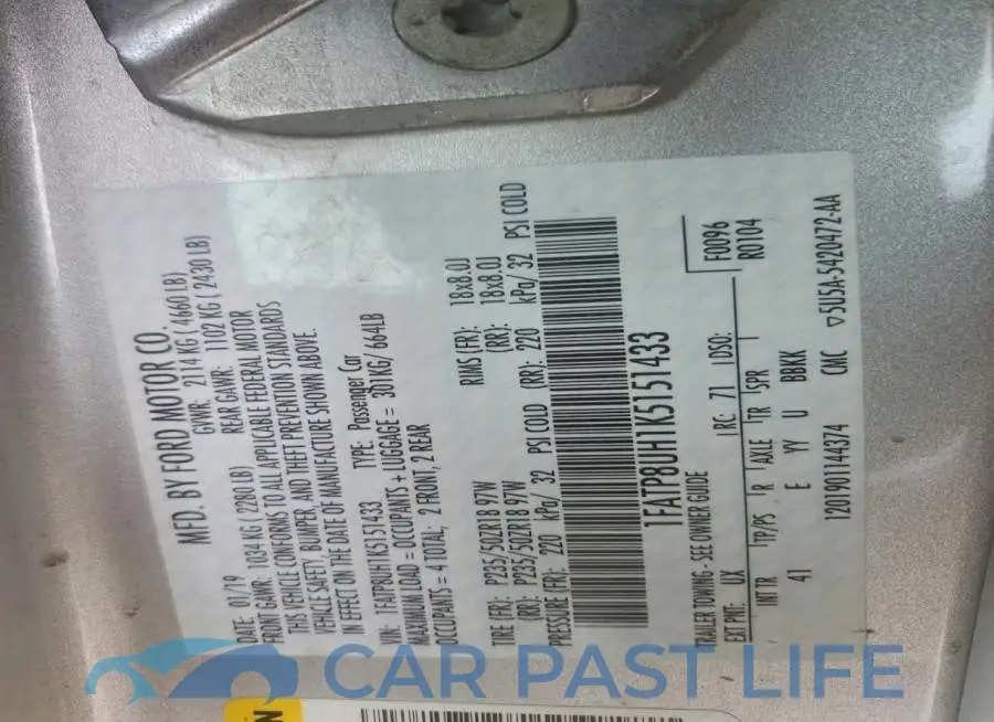1FATP8UH1K5151433# 13