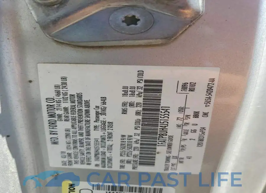 1FATP8UH4J5155541# 12