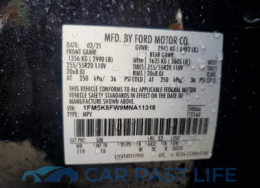 1FM5K8FW9MNA11318# 14