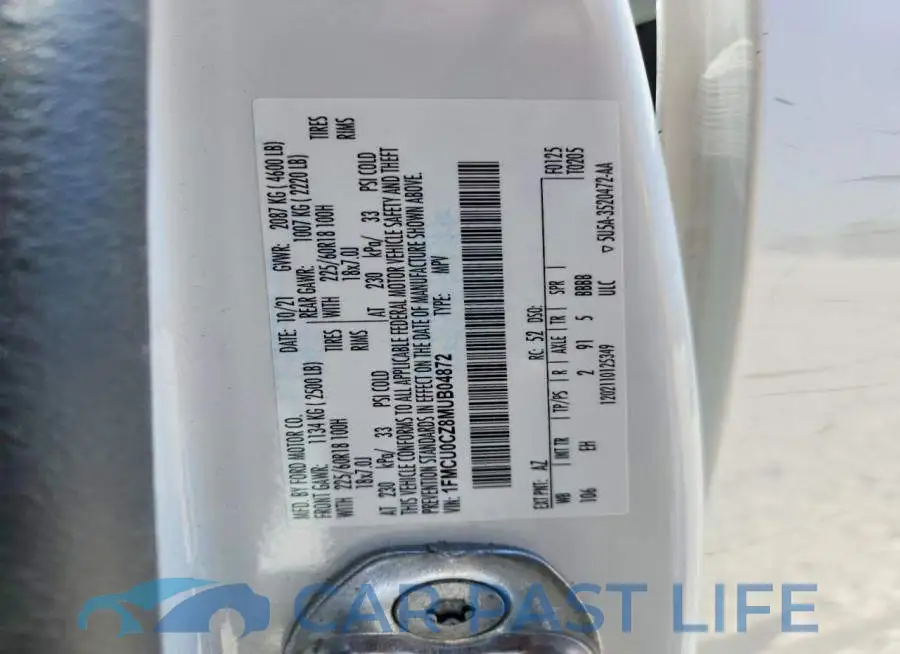 1FMCU0CZ8MUB04872# 14