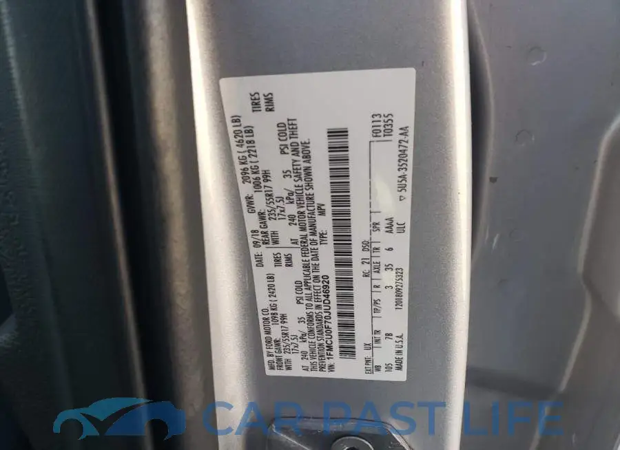 1FMCU0F70JUD46920# 13