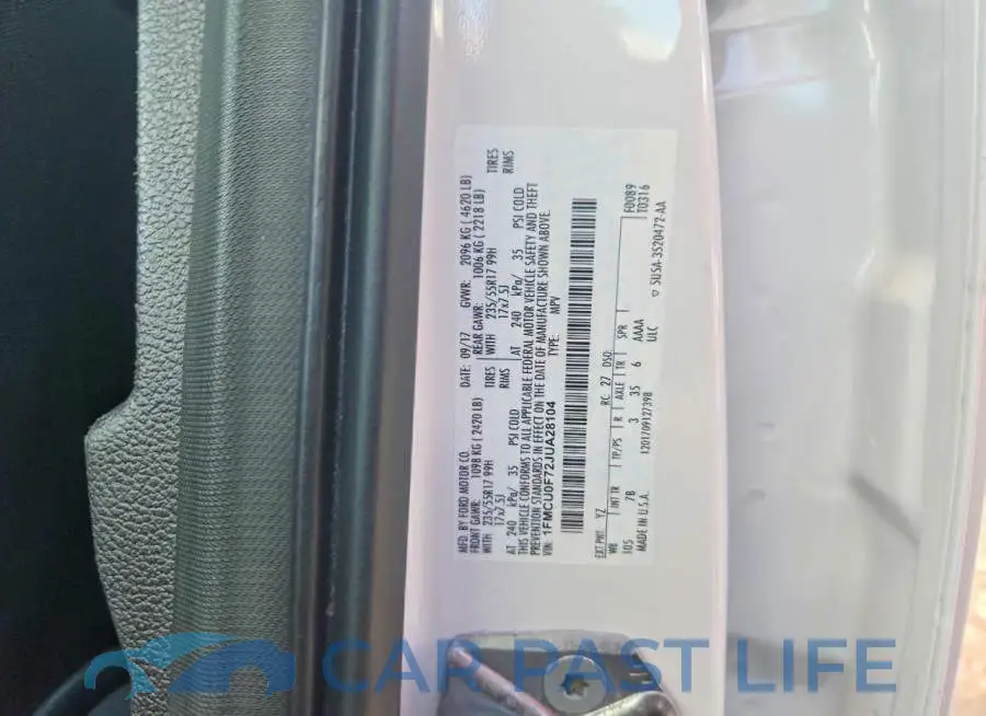 1FMCU0F72JUA28104# 13
