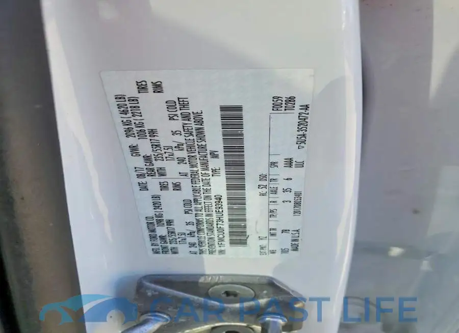 1FMCU0F73HUE93940# 13