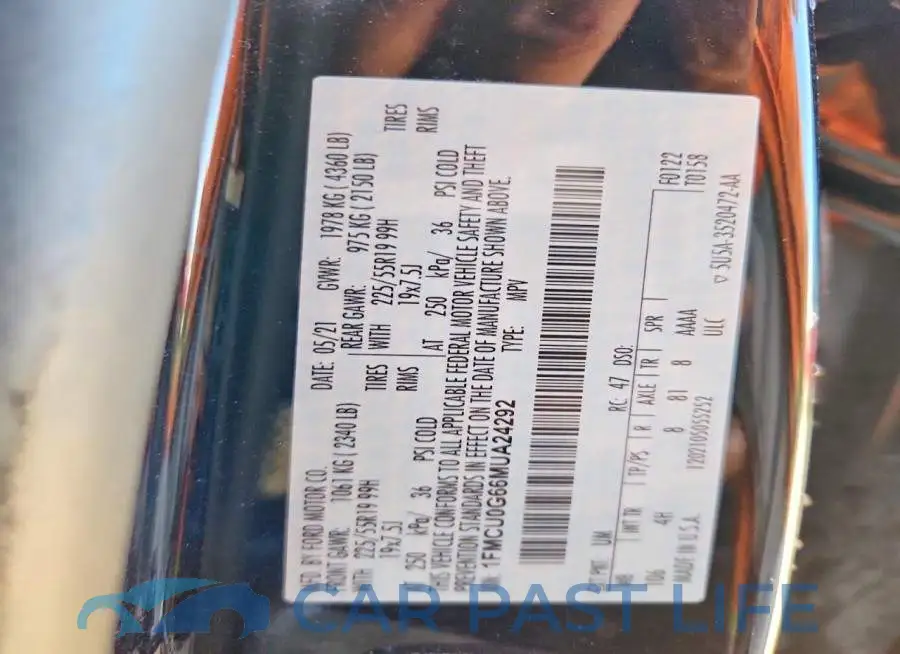 1FMCU0G66MUA24292# 14