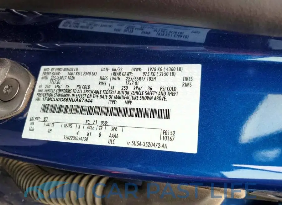 1FMCU0G66NUA87944# 13