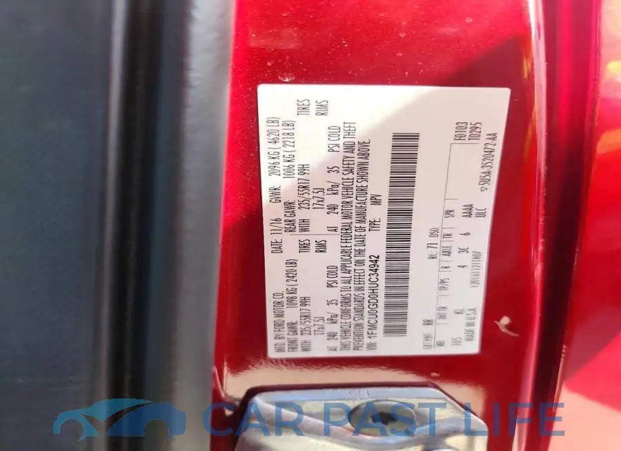 1FMCU0GD0HUC34942# 14
