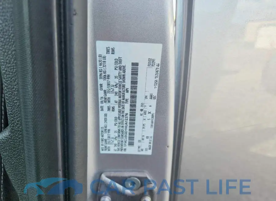 1FMCU0GD1HUA12376# 12