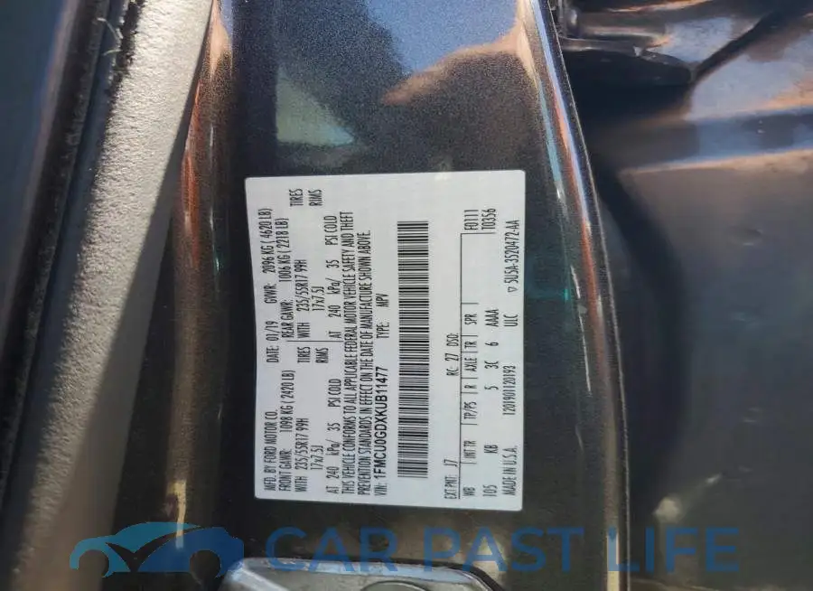 1FMCU0GDXKUB11477# 13
