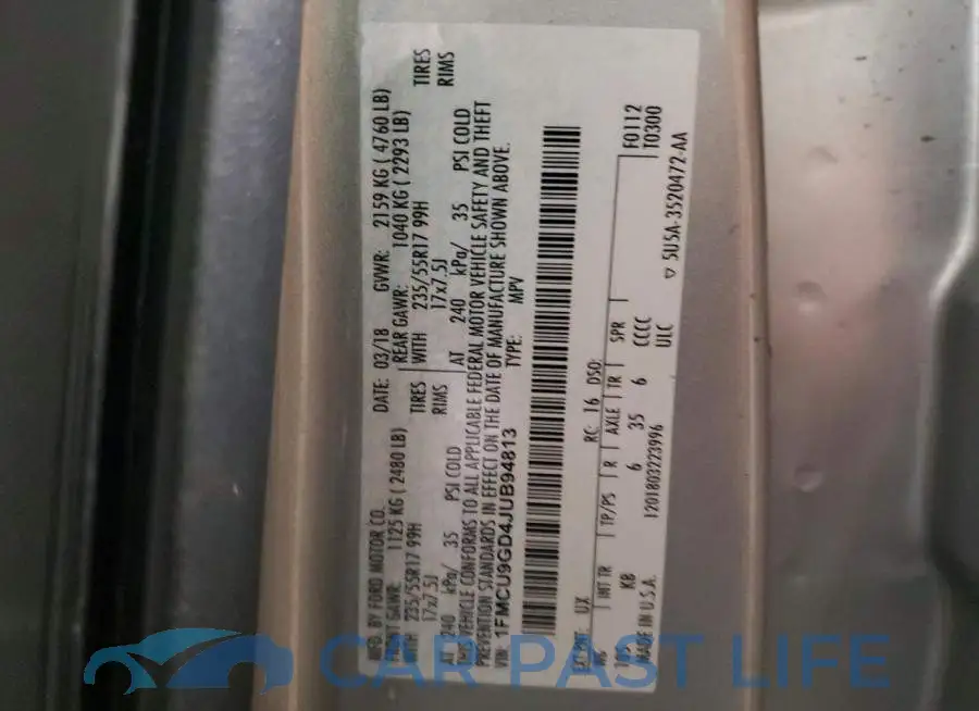 1FMCU9GD4JUB94813# 13