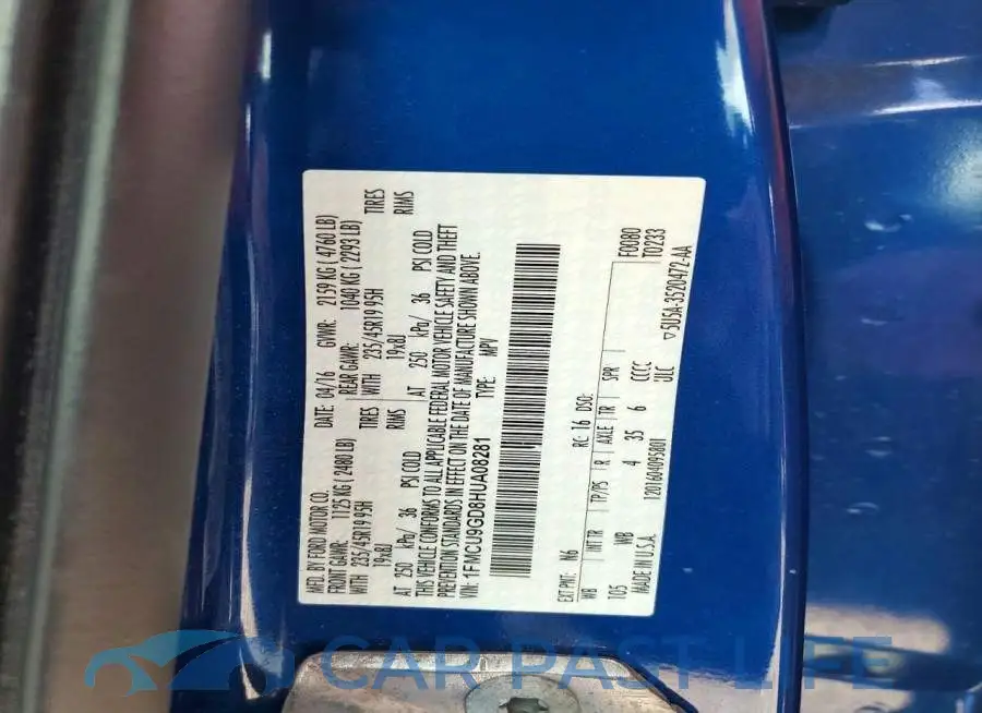 1FMCU9GD8HUA08281# 13