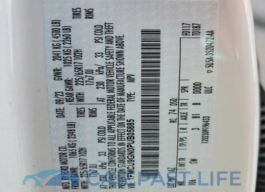 1FMCU9GN0PUB05885# 13