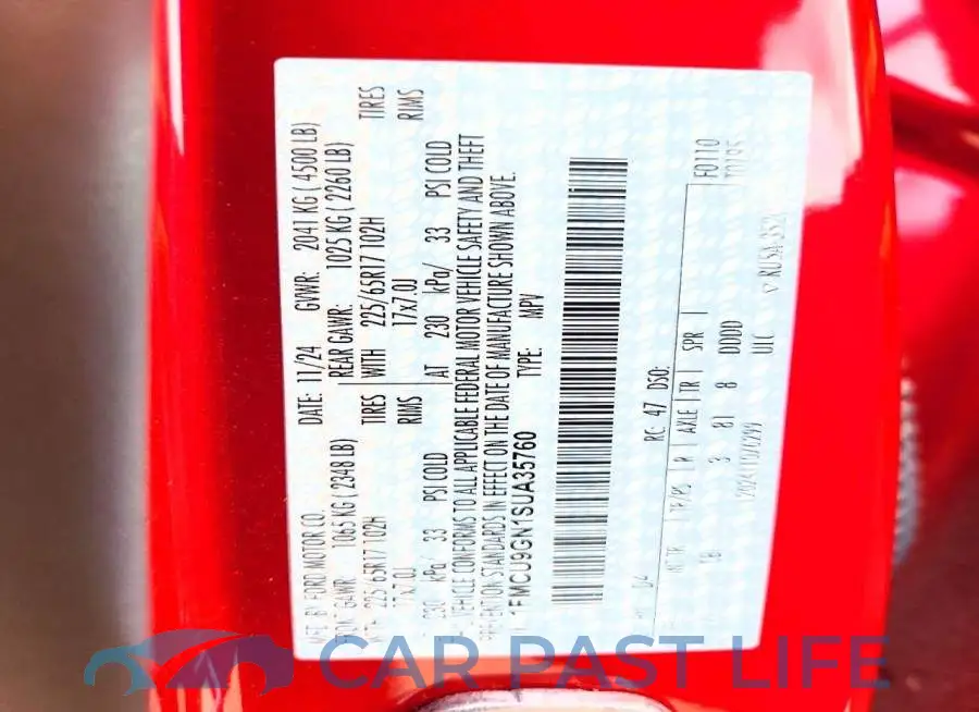 1FMCU9GN1SUA35760# 14