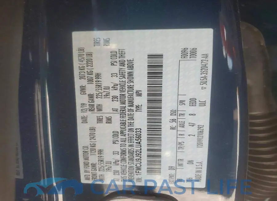 1FMCU9J92LUA56033# 14