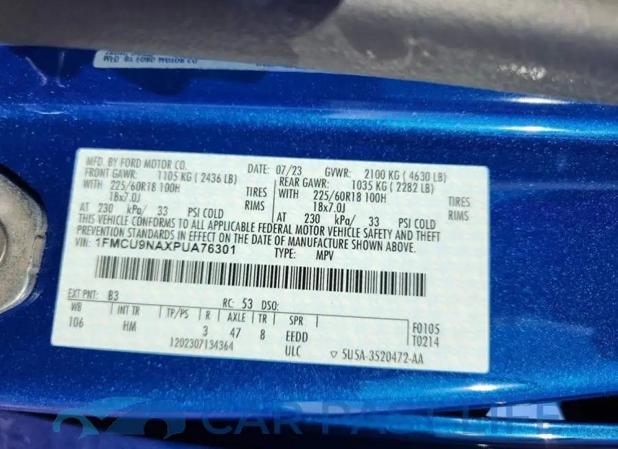 1FMCU9NAXPUA76301# 13