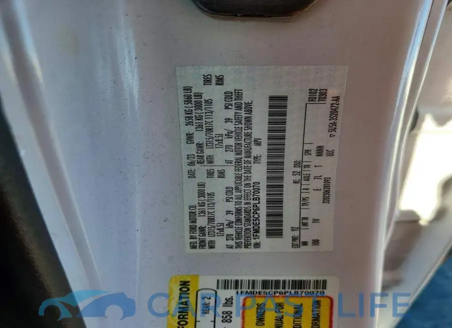 1FMDE5CP6PLB70070# 12