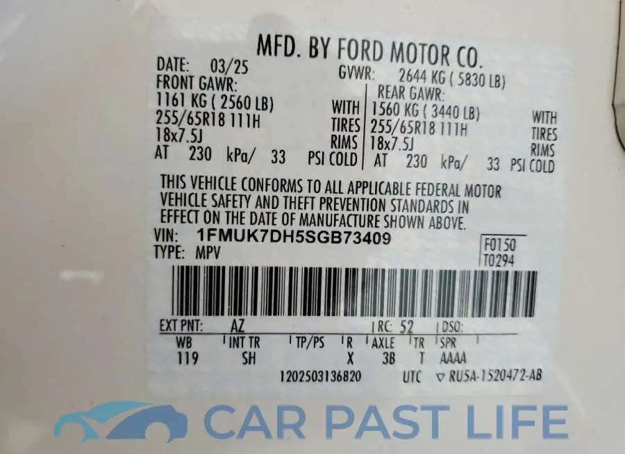 1FMUK7DH5SGB73409# 13