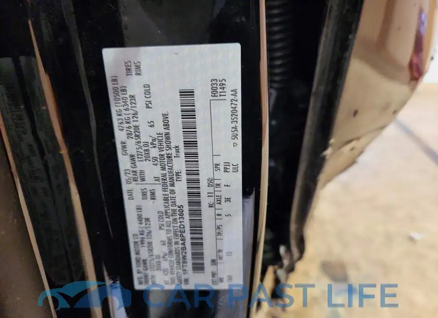 1FT8W2BA8PED13605# 12