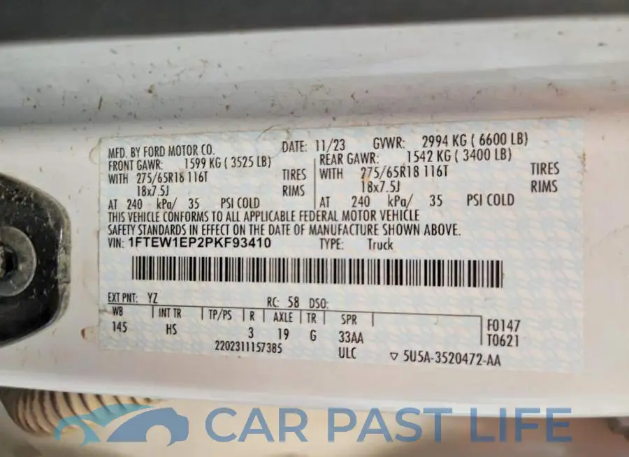 1FTEW1EP2PKF93410# 12