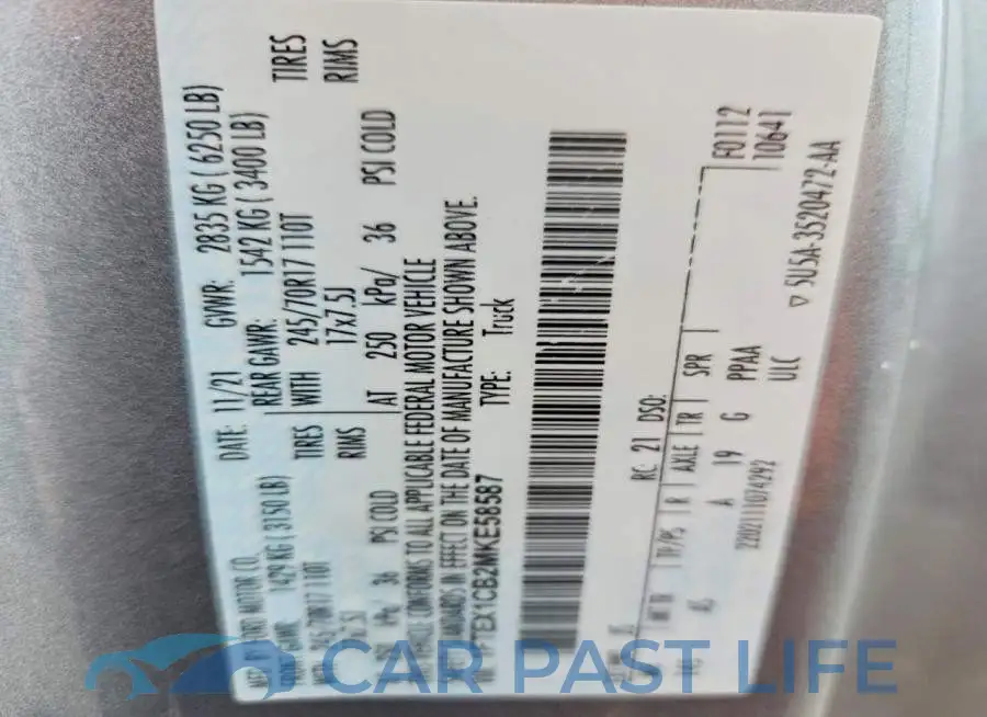 1FTEX1CB2MKE58587# 13