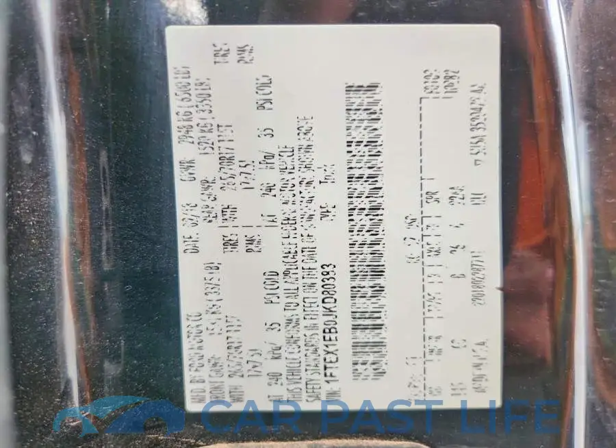 1FTEX1EB0JKD80383# 12