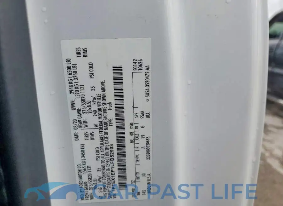 1FTEX1EP1LFB52903# 12