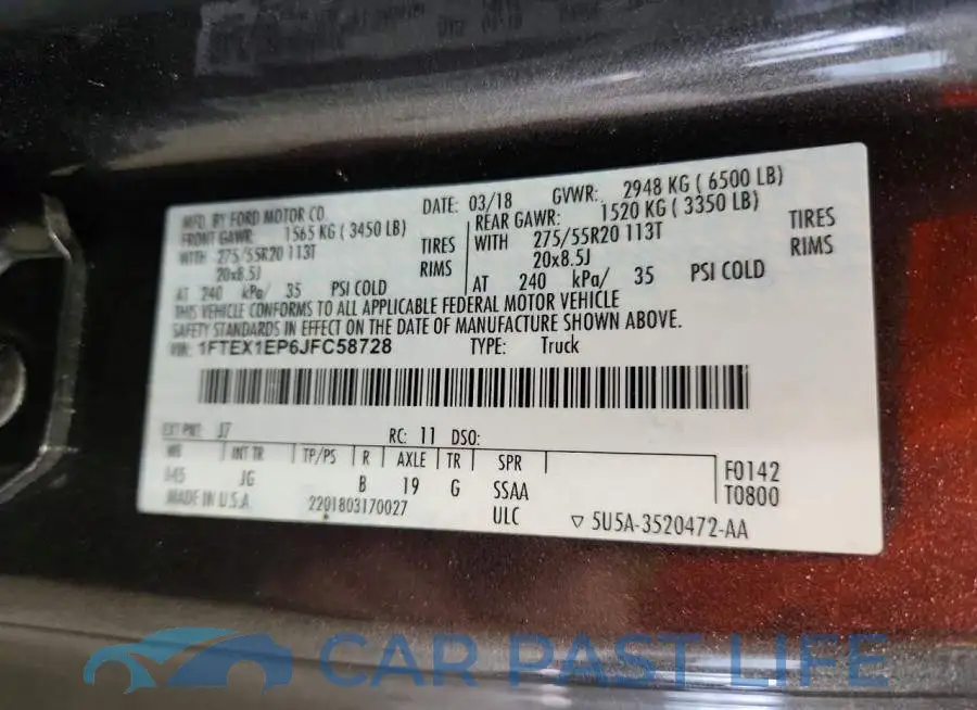 1FTEX1EP6JFC58728# 12