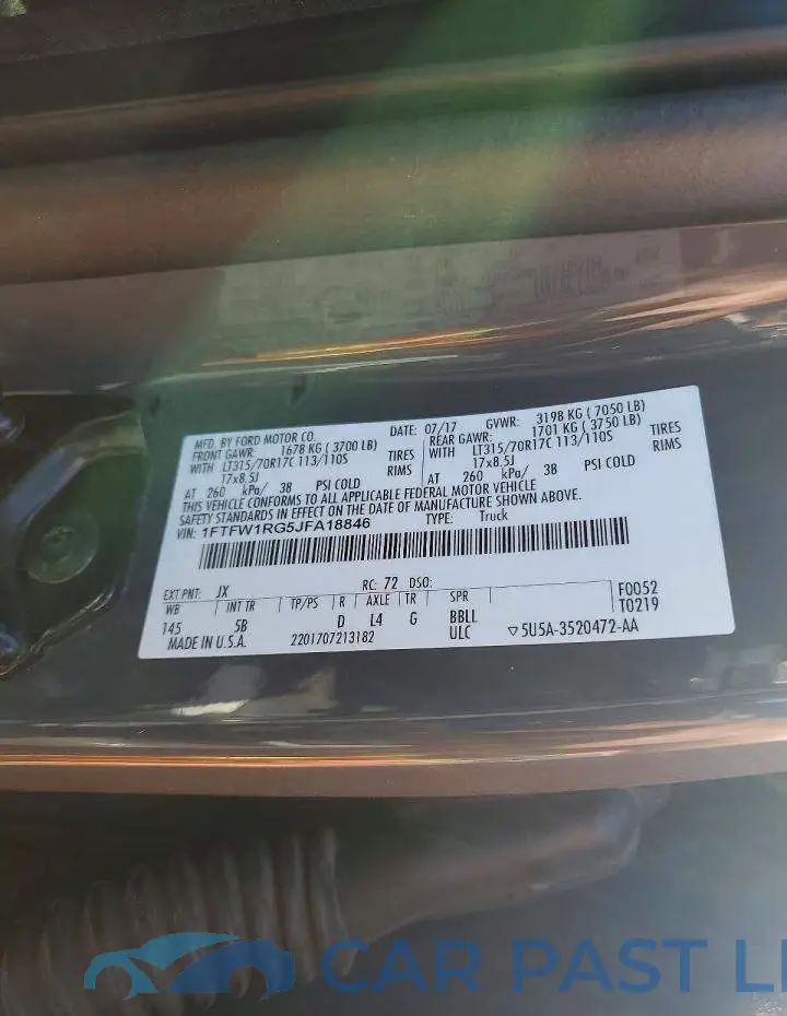 1FTFW1RG5JFA18846# 12