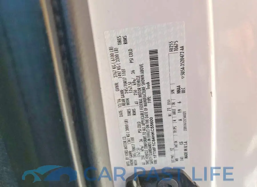 1FTMF1C84HKC55600# 12