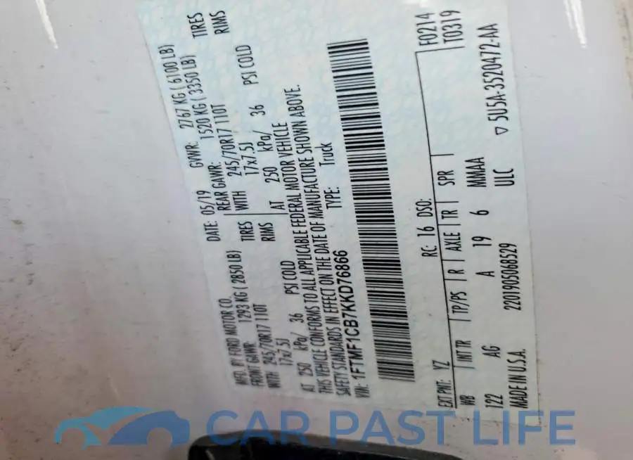 1FTMF1CB7KKD76866# 12
