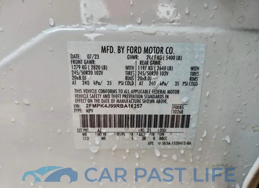 2FMPK4J99RBA18257# 12