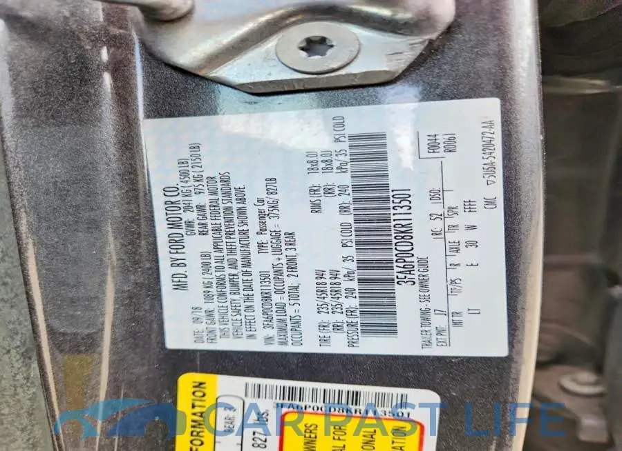3FA6P0CD8KR113501# 12
