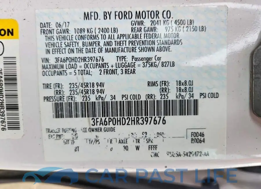 3FA6P0HD2HR397676# 12