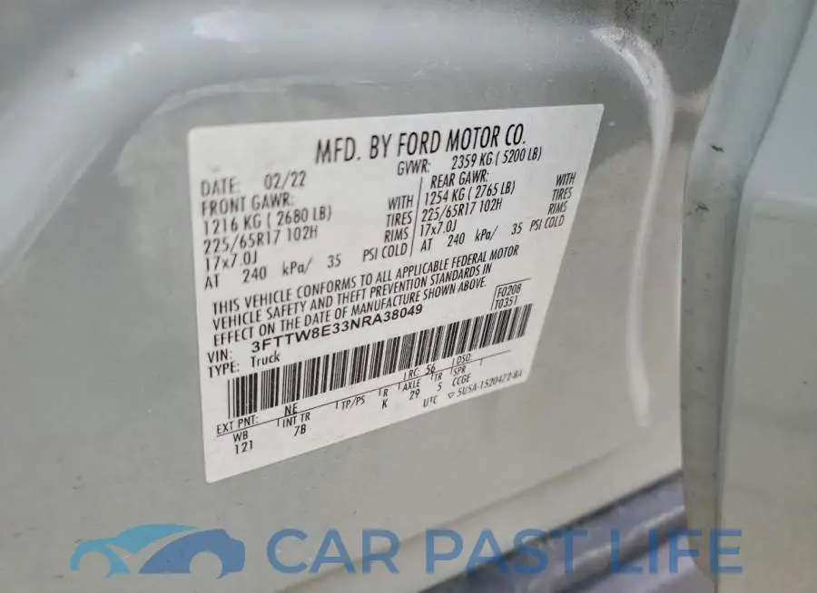 3FTTW8E33NRA38049# 12
