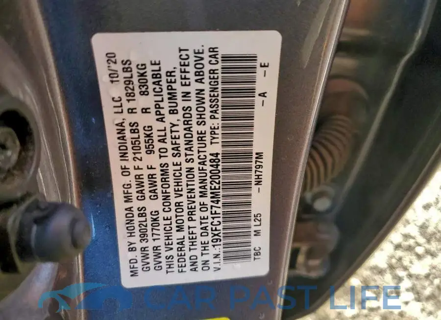 19XFC1F74ME200484# 12